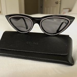 Authentic Celine Cat Eye Rhinestone Sunglasses